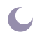 Purple circular sleep icon with white crescent moon