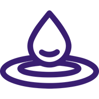 Drop of water in purple